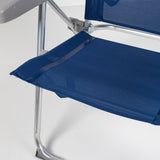 Beach Chair Aktive Slim Foldable Navy Blue 47 x 107 x 66 cm (4 Units)-1