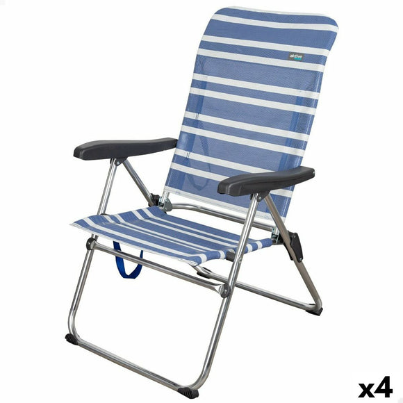 Beach Chair Aktive Mykonos Blue 47 x 93 x 63 cm (4 Units)-0