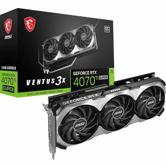 Graphics card MSI SUPER 16G VENTUS 3X OC GeForce RTX 4070 Ti GEFORCE RTX 4070 TI SUPER 16 GB GDDR6 GDDR6X NVIDIA GEFORCE RTX 407-0