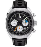 Tissot Watch Gent Heritage 1973 43 mm Sapphire Chronograph Date 10 ATM Leather Strap