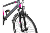 Legarda 28 Inch 49 cm Women 24SP Hydraulic Disc Brake Anthracite/Pink-4