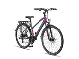 Legarda 28 Inch 49 cm Women 24SP Hydraulic Disc Brake Anthracite/Pink-1