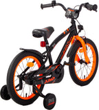 BMX Jump 16 Inch 25,5 cm Boys Coaster Brake Black/Neon Orange-5