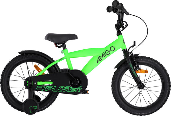 Explorer 16 Inch 23 cm Boys Coaster Brake Green/Black-0