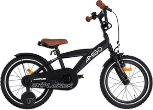 Explorer 16 Inch 23 cm Boys Coaster Brake Black/White-0