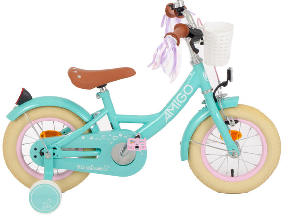 Perfect 12 Inch 21 cm Girls Coaster Brake Turquoise-0