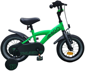 Thunder 16 Inch 23 cm Boys Coaster Brake Green/Black-0