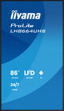Iiyama LED 85.6" 4K Digital Signage Android 24/7 LH8664UHS