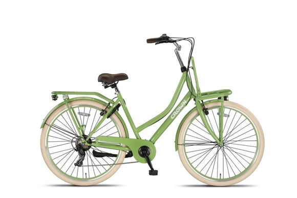 Berlin 28 Inch 53 cm Women 7SP Rim Brakes Light Green-0
