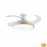 Ceiling Fan with Light Romimex White Natural-6