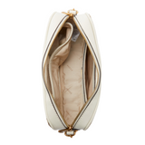 Guess Textile Crossbody Bag Aviana Beige/White 25 x 15 6.5 For Women