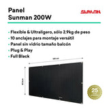 Self-installable Solar Kit Flex Full Black 400W x2 ultralight and flexible solar panels. Recommended use for balcony.-10