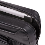 Piquadro Leather iPad Sleeve Crossbody Bag Model CA1816W108 Black 21.5 x 27 7 cm For Men