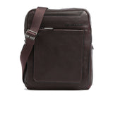 Piquadro Leather Crossbody Bag Tallin Small Model CA1816W108 Brown 21.5 x 27 7 cm For Men