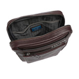 Piquadro Leather Crossbody Bag Tallin Small Model CA1816W108 Brown 21.5 x 27 7 cm For Men