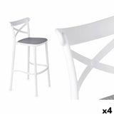 Stool Gift Decor PC-175B PC-175B White Grey polypropylene Rattan 41 x 103 x 52,5 cm (4 Units)-0