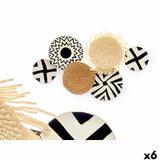 Wall Decoration Gift Decor 23SMB8404 23SMB8404 White Brown Black Metal 60 x 40 x 5 cm (6 Units)-0