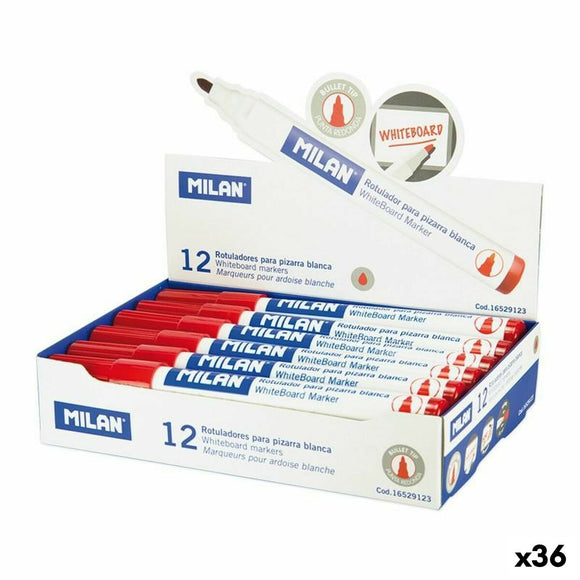 Set of Felt Tip Pens Milan Whiteboard 12 Pieces (36 Units)-0
