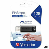 USB stick Verbatim PINSTRIPE Black 128 GB (10 Units)-0