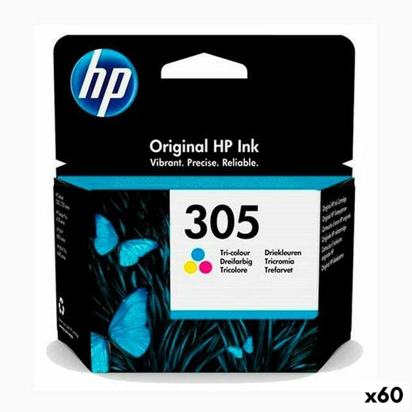 Original Ink Cartridge HP Nº 305 Tricolour (60 Units)-0