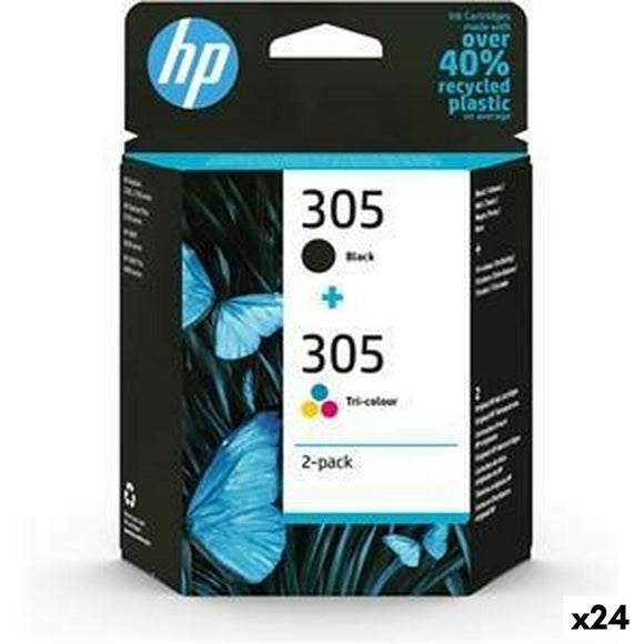 Original Ink Cartridge HP 305 Yellow (24 Units)-0