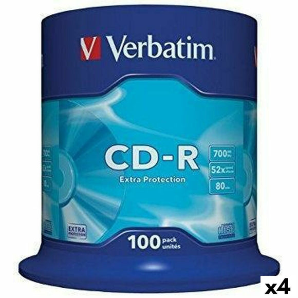 CD-R Verbatim Extra Protection 700 MB 52x 100 Pieces (4 Units)-0