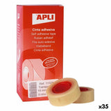 Adhesive Tape Set Apli Transparent 19 mm x 33 m 8 Pieces (35 Units)-0