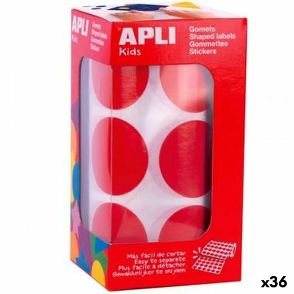 Stickers Apli Gomets Red Circular (36 Units)-0