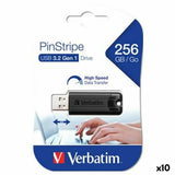 USB stick Verbatim PINSTRIPE Black 256 GB (10 Units)-0