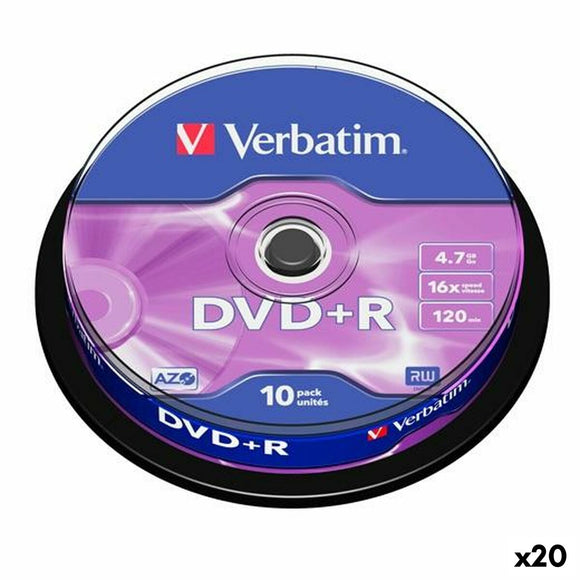 DVD+R Verbatim 4,7 GB 16x 10 Pieces (20 Units)-0