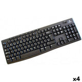 Wireless Keyboard Logitech K270 Black Spanish Qwerty (4 Units)-0