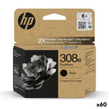 Original Ink Cartridge HP Nº 308E Black (60 Units)-0