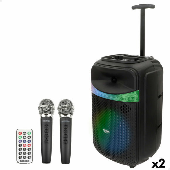 Speaker with Karaoke Microphone Bontempi Plastic 27 x 40 x 25 cm (2 Units)-0
