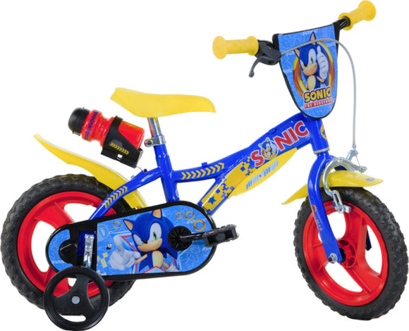 Sonic 12 Inch 21 cm Boys Fixed Gear Blue/Yellow-0