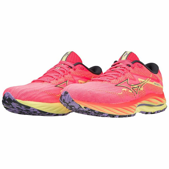 Running Shoes for Adults Mizuno Wave Rider 27 Pink-4