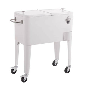 Portable Fridge Fresh White Metal 74 x 43 x 80 cm-0