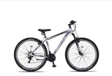 4 Motion MTB 27.5 Inch 47 cm Unisex 21SP Rim Brakes Chrome/Black-0