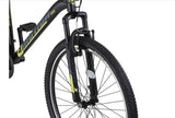 4 Motion MTB 27.5 Inch 47 cm Unisex 21SP Rim Brakes Black/Yellow-4