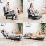 InnovaGoods 4-in-1 Convertible Single Sofa Bed Softfa Armchair Floor Chair Chaise Longue