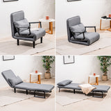 InnovaGoods 4-in-1 Convertible Single Sofa Bed Softfa Armchair Floor Chair Chaise Longue