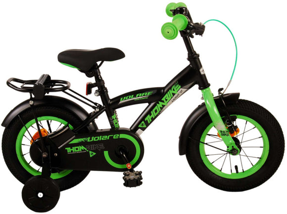 Thombike 12 Inch 21,5 cm Boys Coaster Brake Black/Green-0