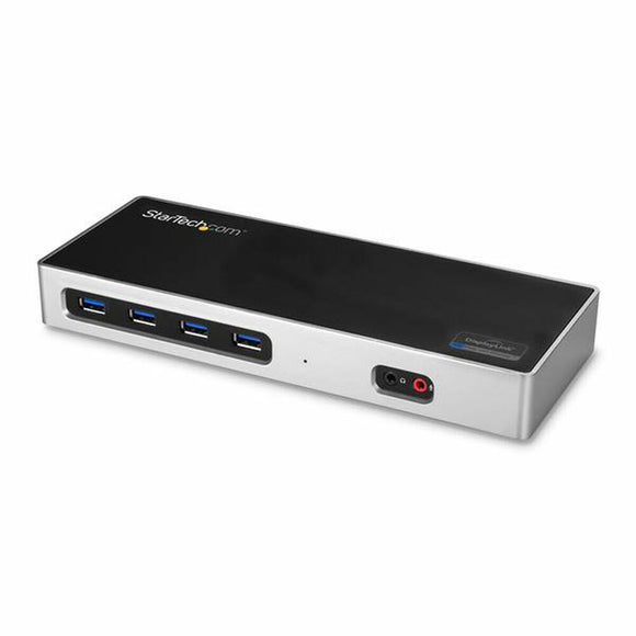 USB Hub Startech DK30A2DH Black/Silver Silver 40 W-0