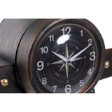 Wall Clock DKD Home Decor Black Metal Crystal Aeroplane MDF Wood (157 x 22 x 46 cm)