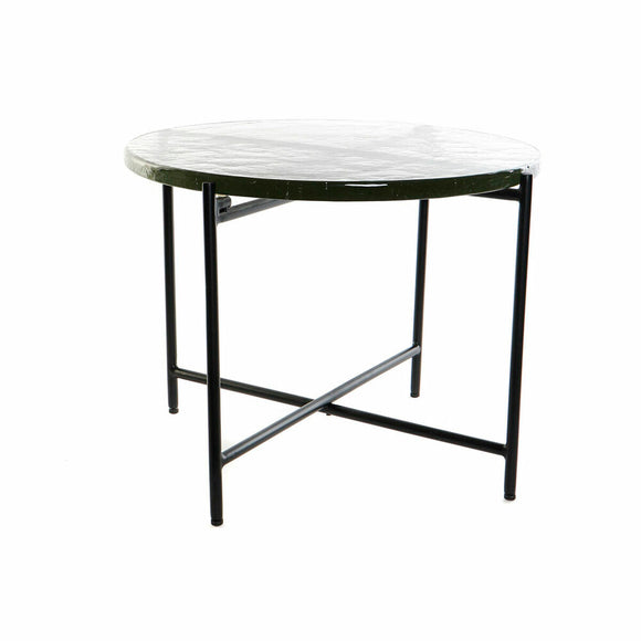 Side table DKD Home Decor Crystal Black Metal Modern (50 x 50 x 42 cm)-0