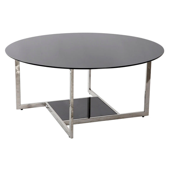 Side table DKD Home Decor Crystal Steel (100 x 100 x 45 cm)-0