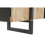 TV furniture DKD Home Decor Black Metal Acacia (165 x 40 x 50 cm)-2