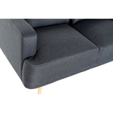 Sofa DKD Home Decor Blue Polyester Metal Glam (135 x 70 x 76 cm)