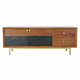 TV furniture DKD Home Decor Brown Black Acacia (130 x 42 x 49 cm)-0