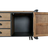 TV furniture DKD Home Decor 144 x 47 x 76 cm Natural Grey Metal-3