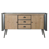 TV furniture DKD Home Decor 144 x 47 x 76 cm Natural Grey Metal-1
